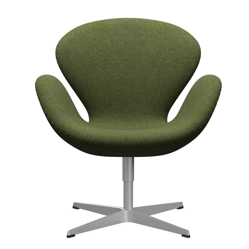 Fritz Hansen Swan Chair, Silver Grey/Divina MD Wintergreen