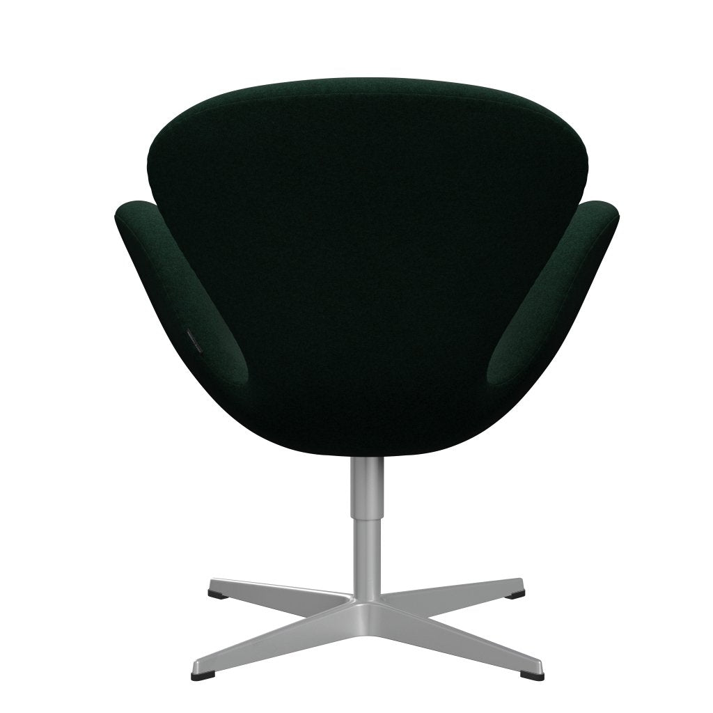 Fritz Hansen Swan Chair, Silver Grey/Divina Melange Dark Green (871)