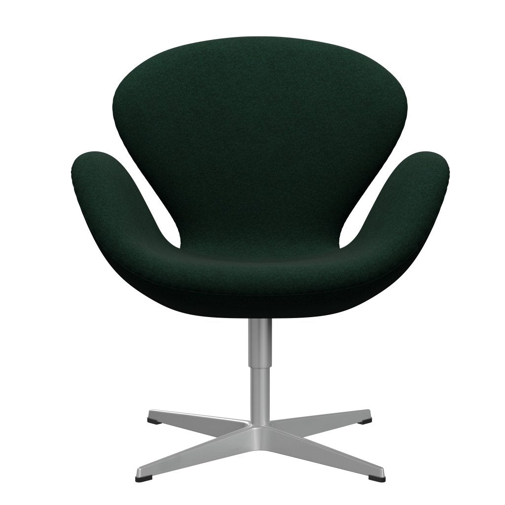 Fritz Hansen Swan Chair, Silver Grey/Divina Melange Dark Green (871)