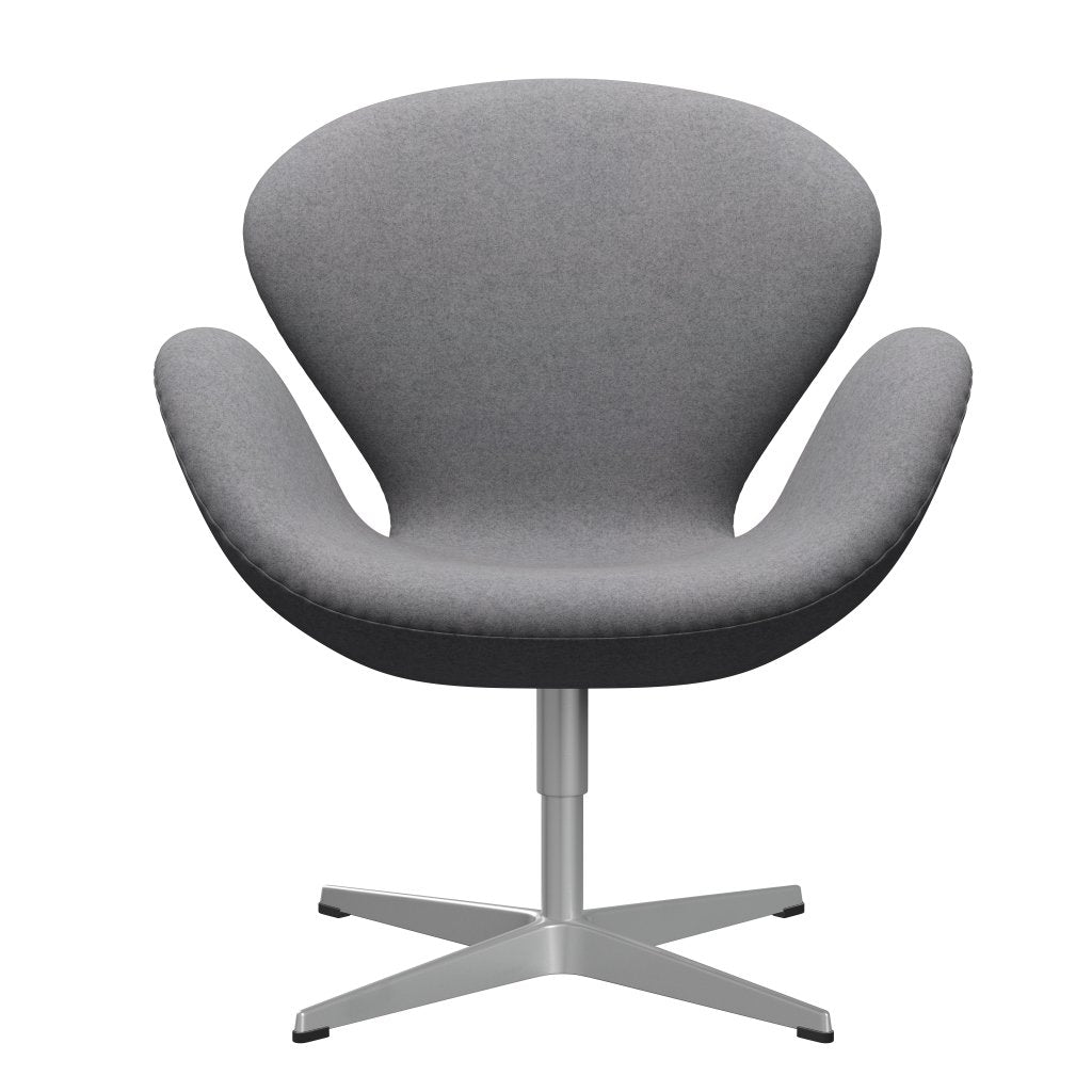 Fritz Hansen Swan Chair, Silver Grey/Divina Melange Stone Grey