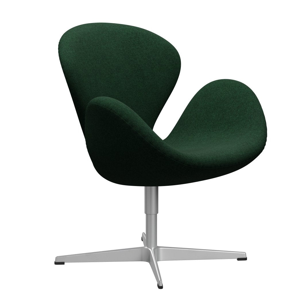 Fritz Hansen Swan Chair, Silver Grey/Divina Melange Dark Hot Green