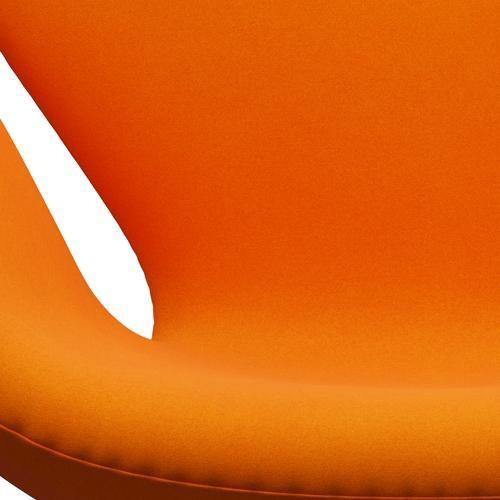 Fritz Hansen Swan Chair, Silver Grey/Divina Dark Orange