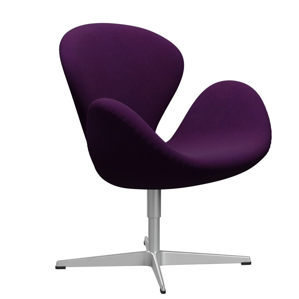 Fritz Hansen Swan Chair, Silver Grey/Divina Purple (696)
