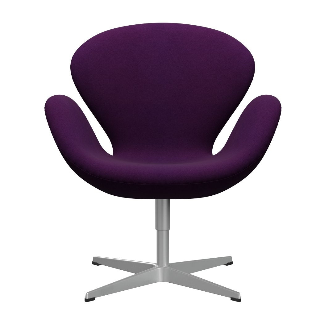 Fritz Hansen Swan Chair, Silver Grey/Divina Purple (696)