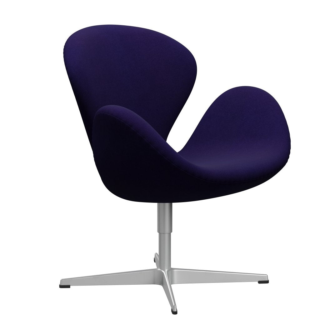 Fritz Hansen Swan Chair, Silver Grey/Divina Dark Purple (692)