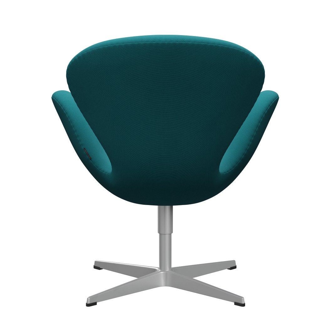 Fritz Hansen Swan Chair, Silver Grey/Fame Green Turquoise