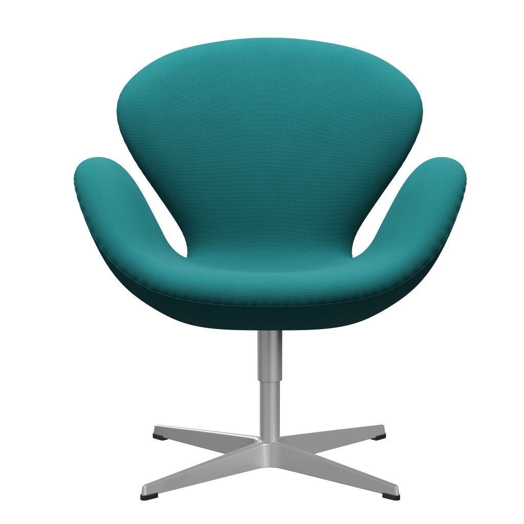 Fritz Hansen Swan Chair, Silver Grey/Fame Turquoise (67016)
