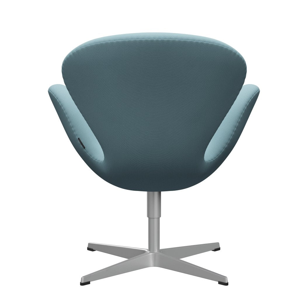 Fritz Hansen Swan Chair, Silver Grey/Fame Light Turquoise
