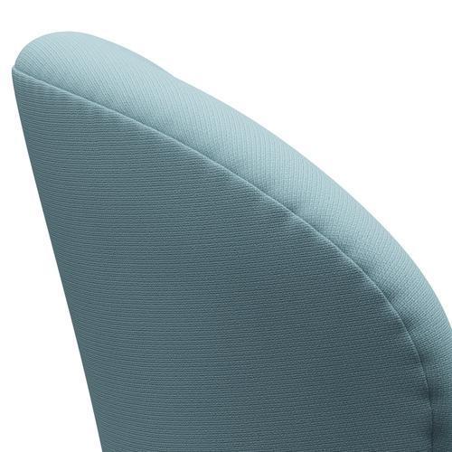 Fritz Hansen Swan Chair, Silver Grey/Fame Light Turquoise