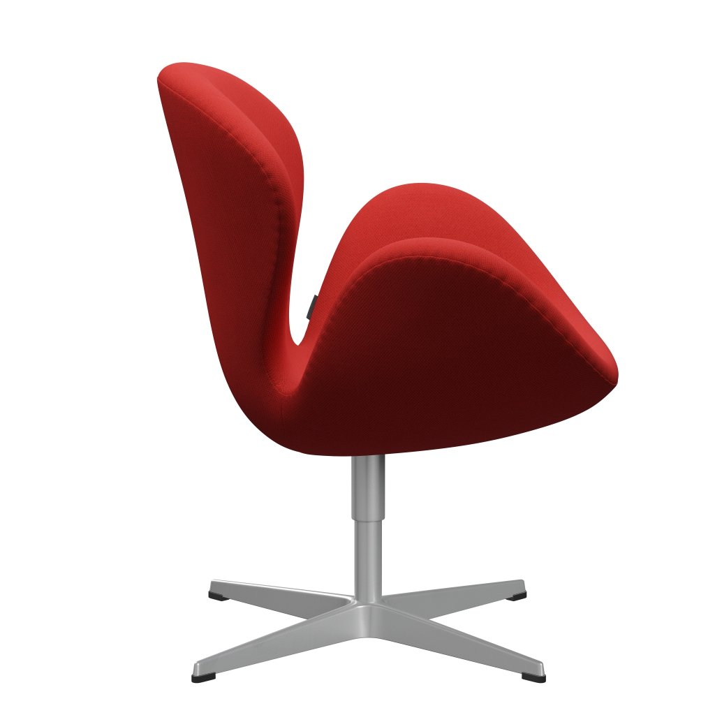 Fritz Hansen Svanenstol, Silver Grey/Fiord Red/Brick