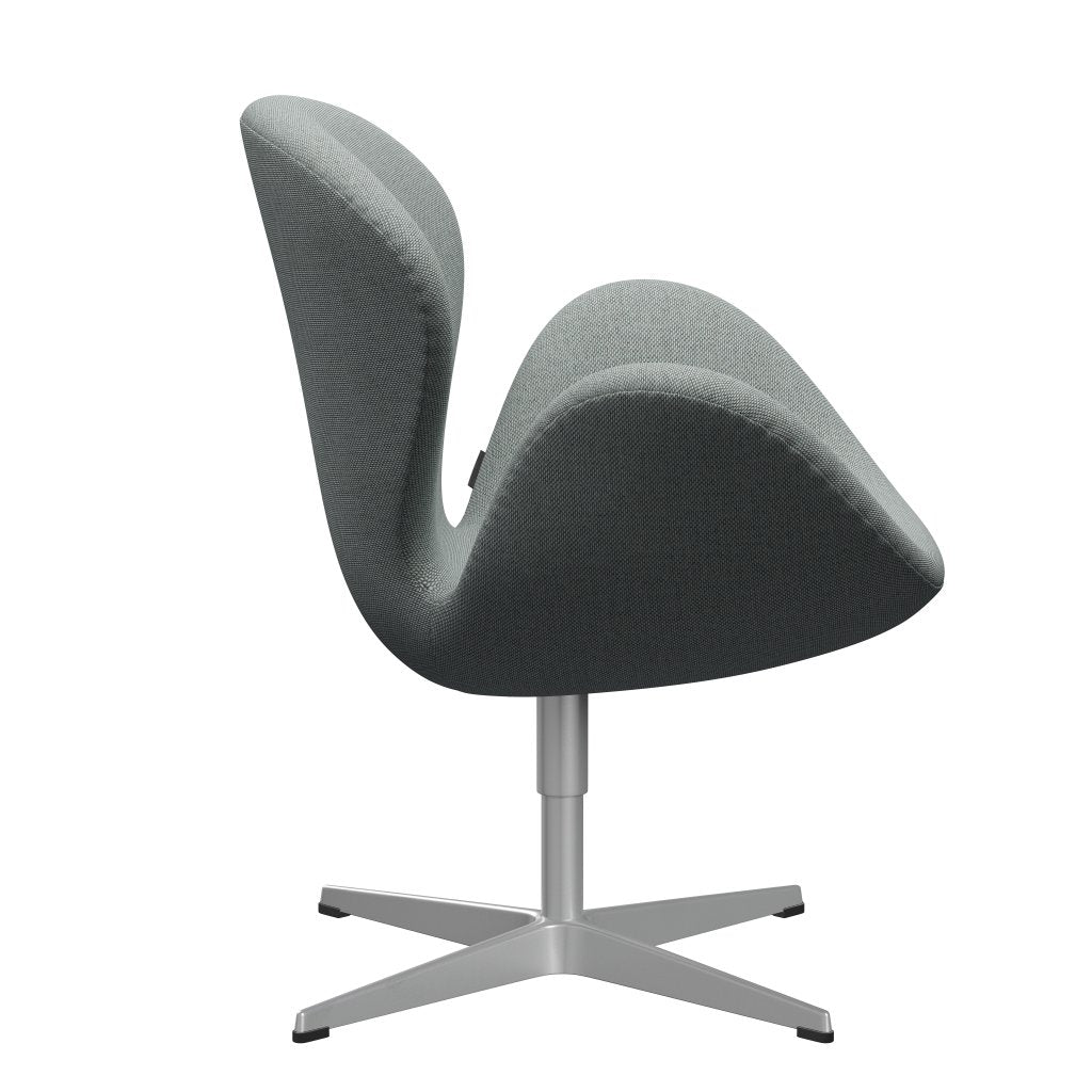 Fritz Hansen Swan-stol, silvergrå/omvägg blek aqua/naturlig