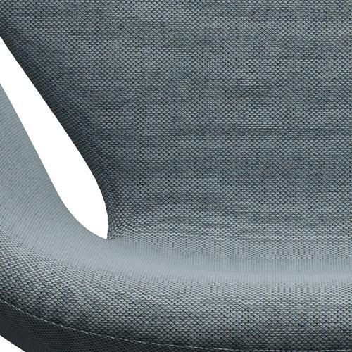 Fritz Hansen Svanenstol, Silver Grey/Re-Wool Light Blue/Natural