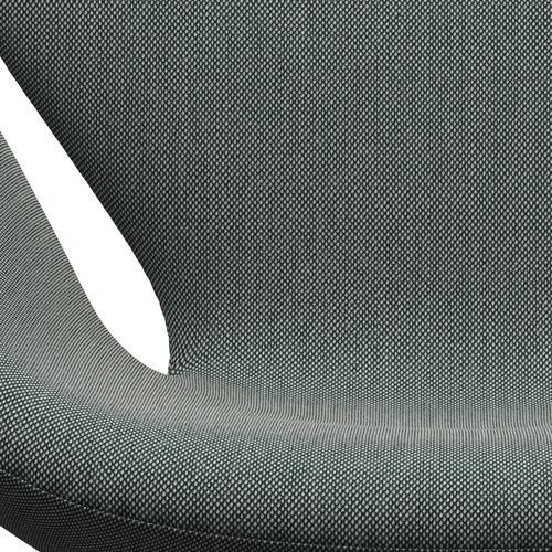 Fritz Hansen Swan Chair, Silver Grey/Steelcut Trio Whire/Dark Green