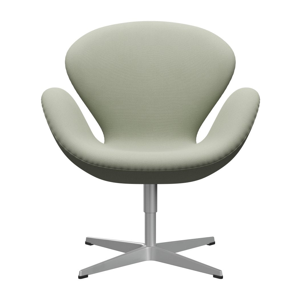 Fritz Hansen Swan Chair, Silver Grey/Steelcut Light/Mild Turquoise
