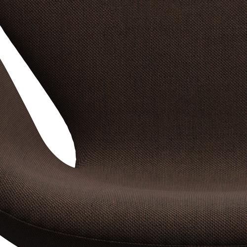 Fritz Hansen Swan Chair, Silver Grey/Sunniva Black/Chestnut
