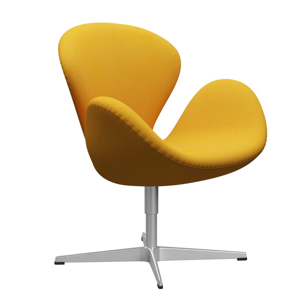 Fritz Hansen Svanenstol, Silver Grey/Tonus Mustard