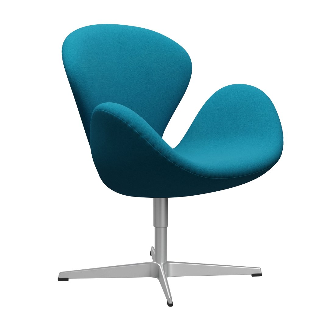 Fritz Hansen Swan Chair, Silver Grey/Tonus Turquoise