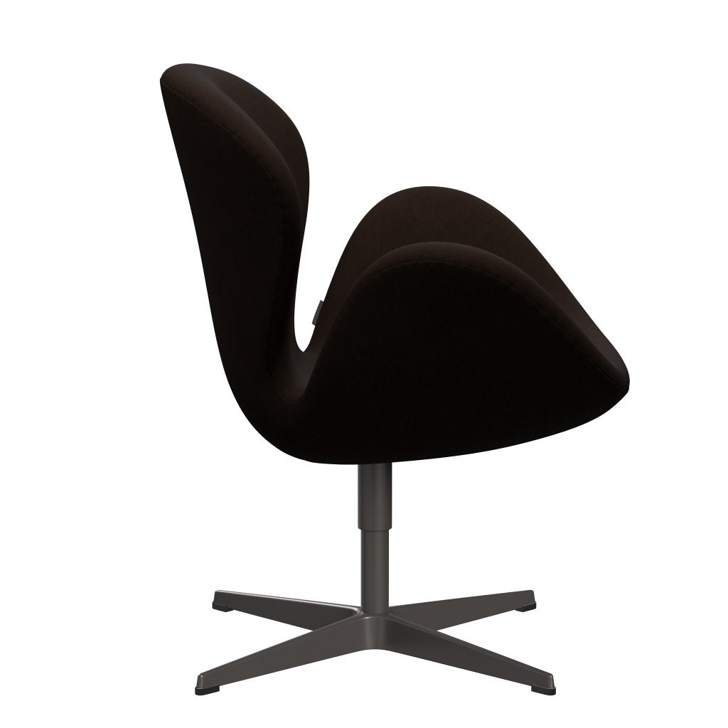Fritz Hansen Swan Chair, Warm Graphite/Comfort Brown (01566)
