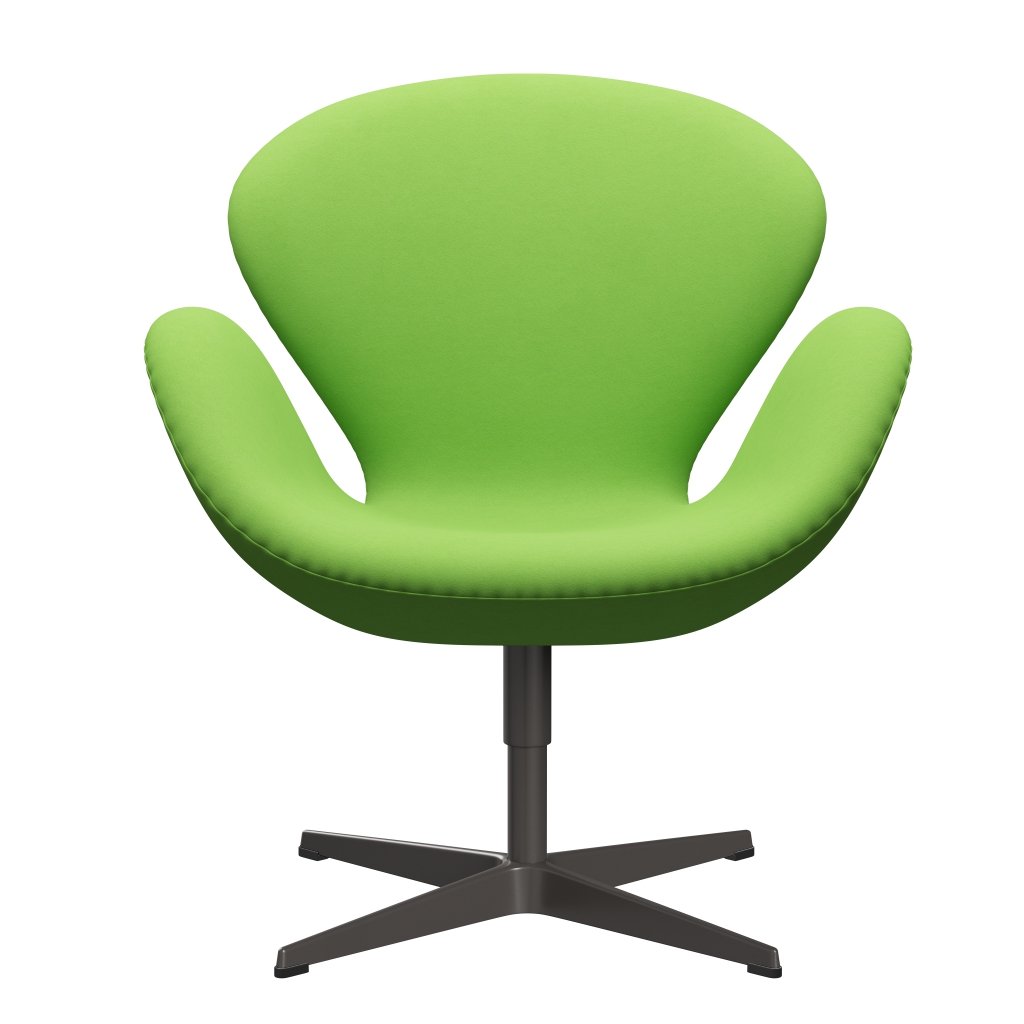 Fritz Hansen Swan -stol, varm grafit/komfort ljusgrön (68010)