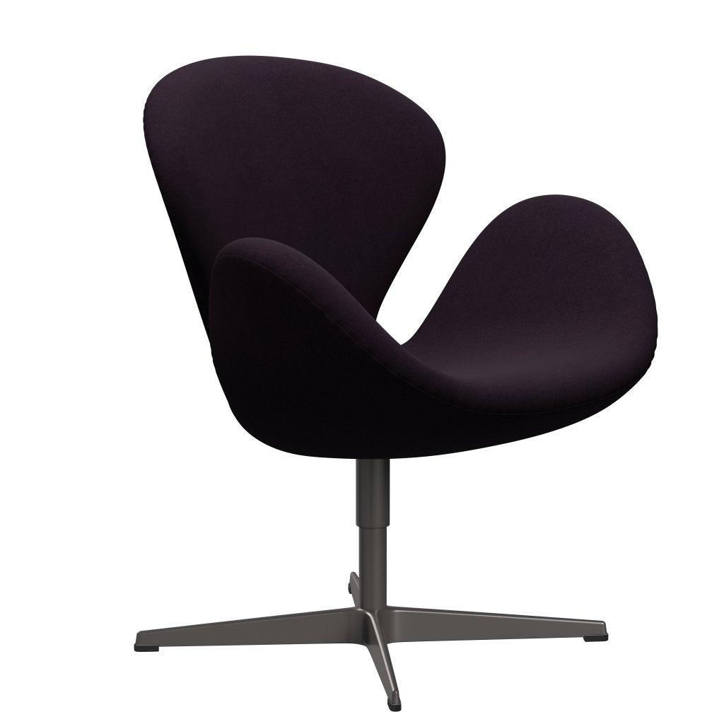 Fritz Hansen Swan -stol, varm grafit/divina aubergine (376)