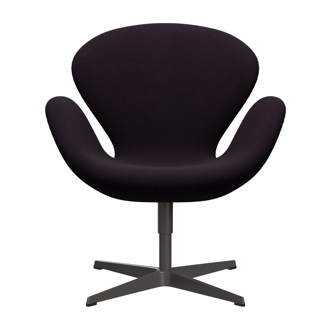 Fritz Hansen Swan -stol, varm grafit/divina aubergine (376)