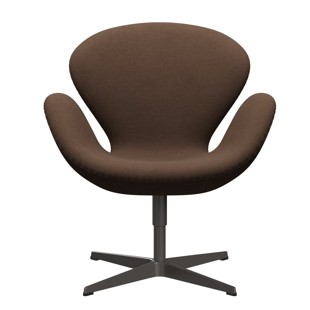 Fritz Hansen Swan Chair, Warm Graphite/Divina Dark Brown (356)