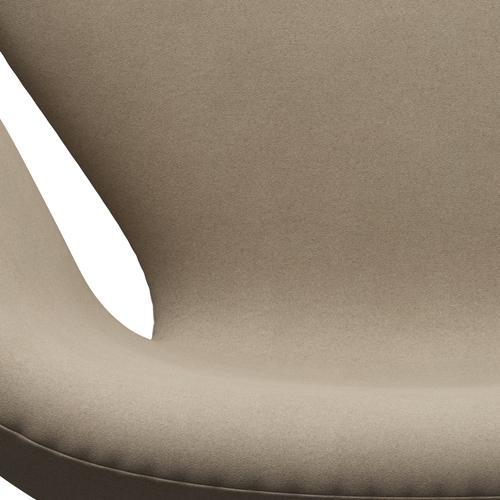 Fritz Hansen Swan -stol, varm grafit/divina ljus beige