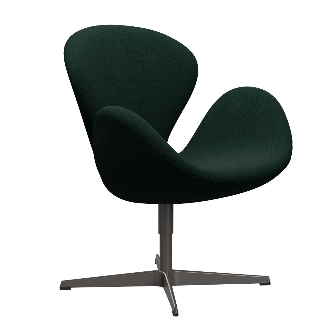 Fritz Hansen Swan Chair, Warm Graphite/Divina Melange Dark Green (871)