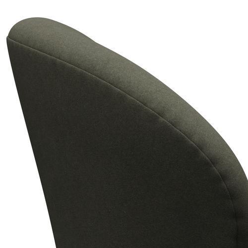 Fritz Hansen Swan Chair, Warm Graphite/Divina Millitar Green Divina