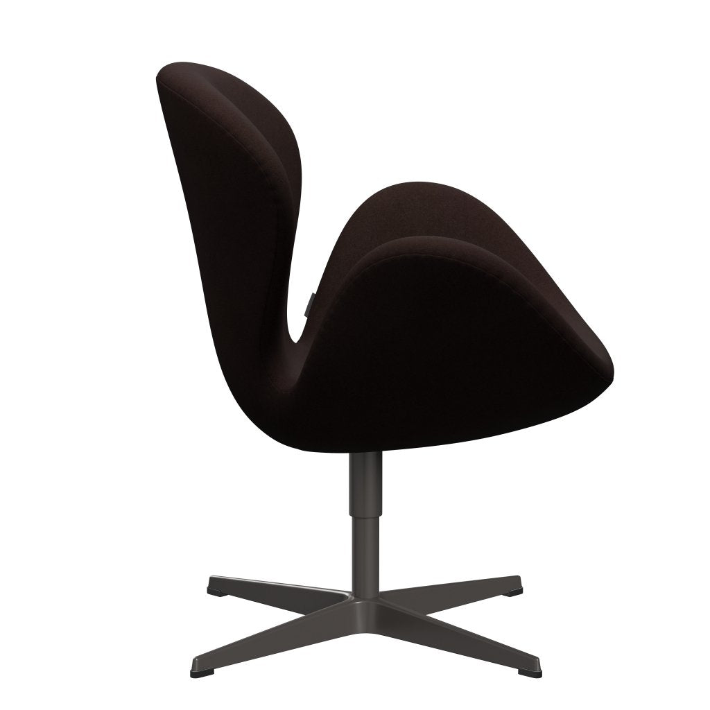Fritz Hansen Swan Chair, Warm Graphite/Divina Hot Brown