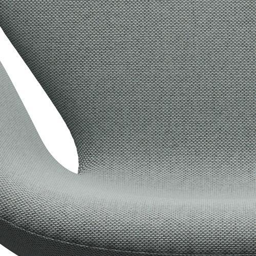 Fritz Hansen Swan Chair, Warm Graphite/Re-Wool Pale Aqua/Natural