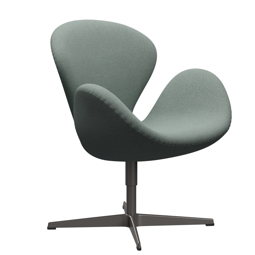 Fritz Hansen Swan-stol, varm grafit/omskull lätt aqua/naturlig