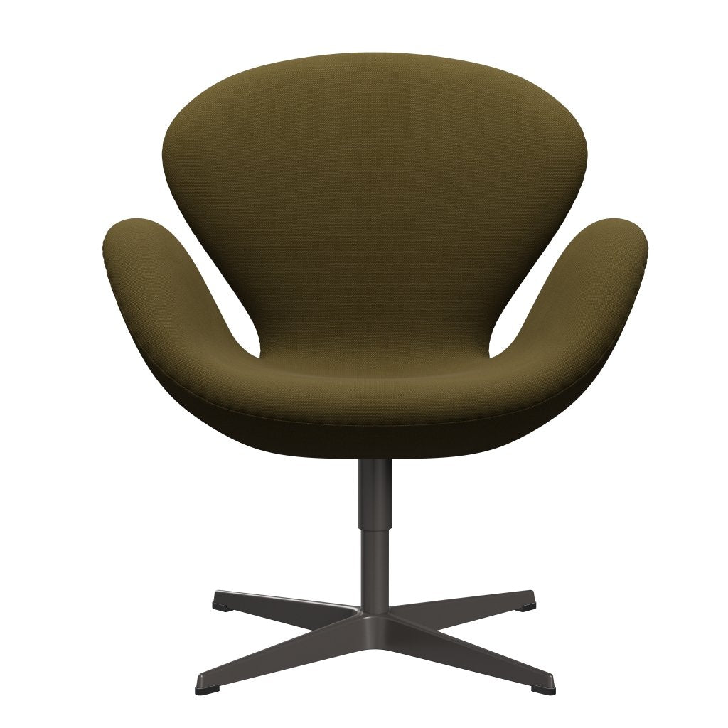 Fritz Hansen Swan Chair, Warm Graphite/Steelcut Army Green