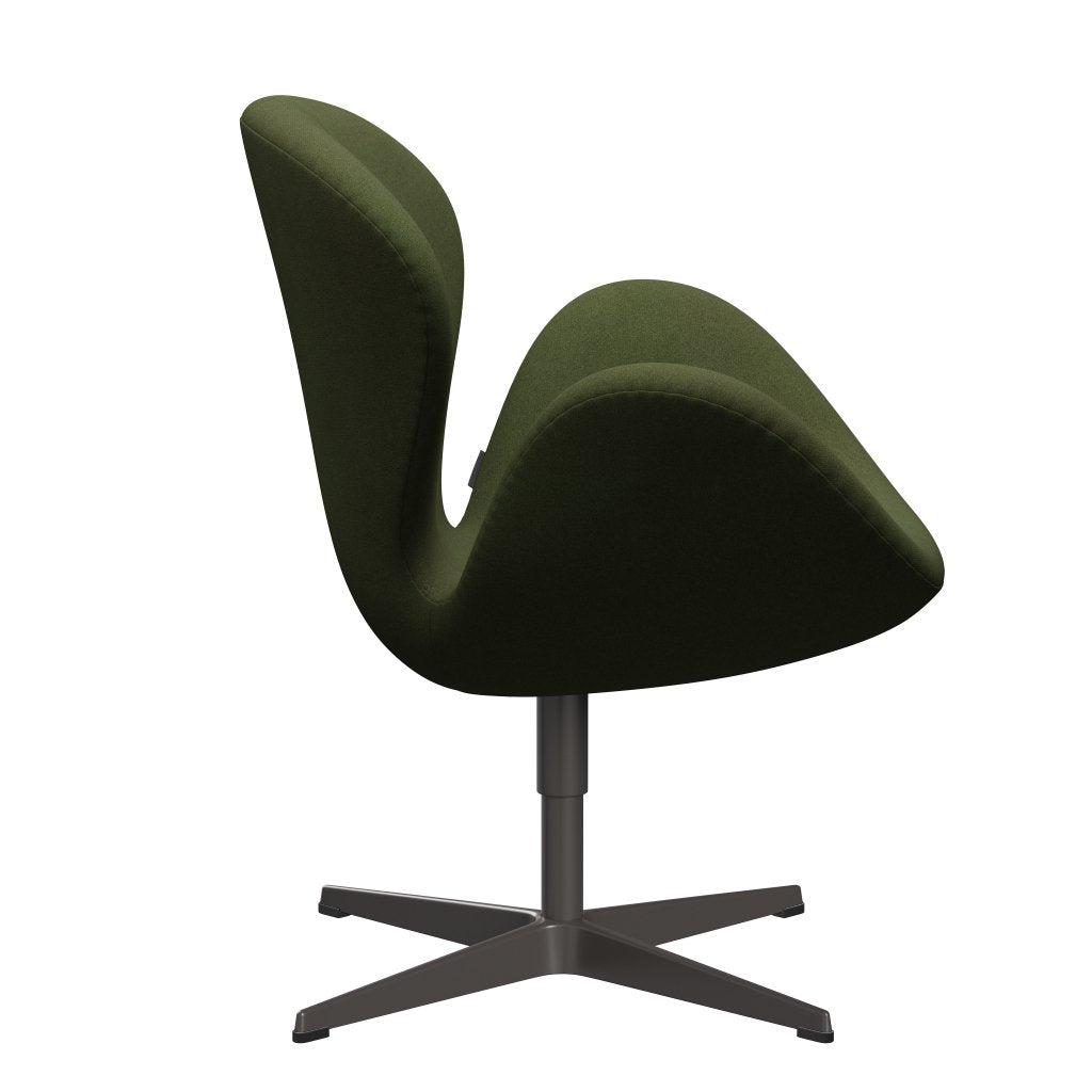 Fritz Hansen Swan Chair, Warm Graphite/Tonus Millitar Green Divina