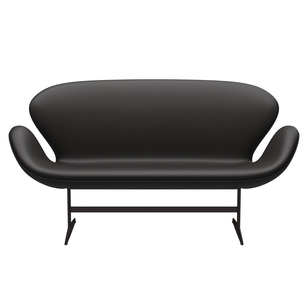 Fritz Hansen Svan soffa 2-personers, brun brons/aura svart/brun