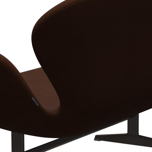 Fritz Hansen Svan soffa 2-personers, brun brons/komfort mörkbrun