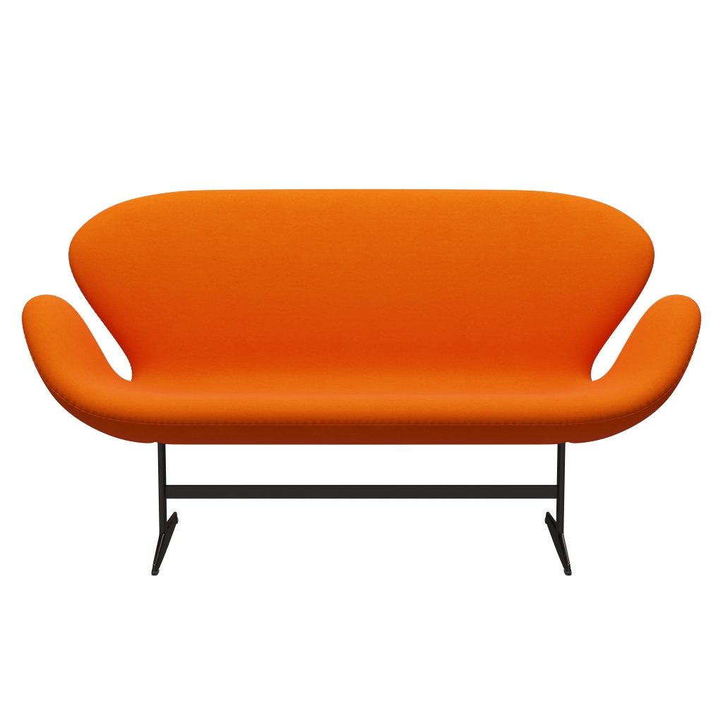 Fritz Hansen Svan soffa 2-personers, brun brons/komfort gul/orange