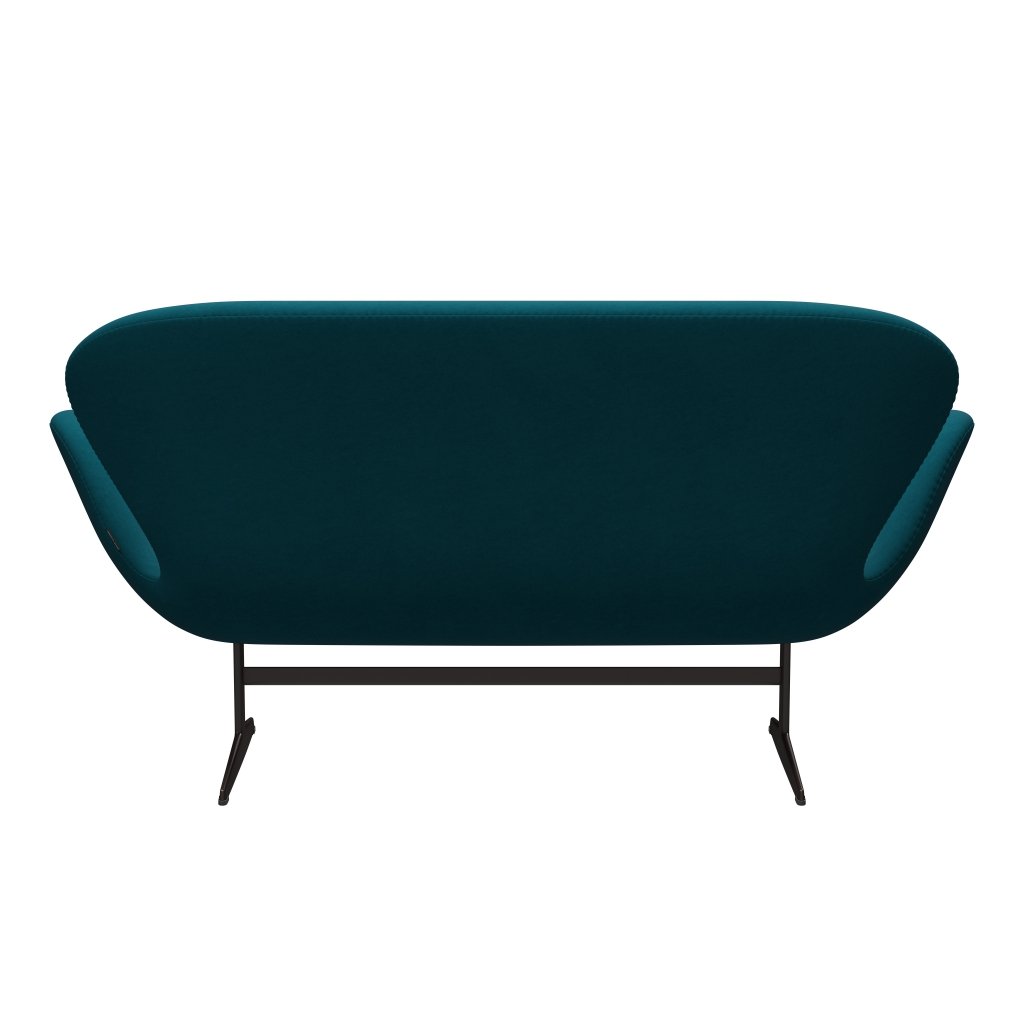 Fritz Hansen Svan soffa 2-personers, brun brons/komfort grön/blå