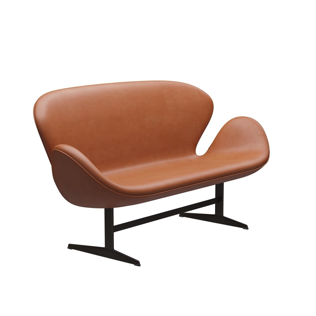 Fritz Hansen Swan Sofa 2-personers, Brown Bronze/Grace Walnut