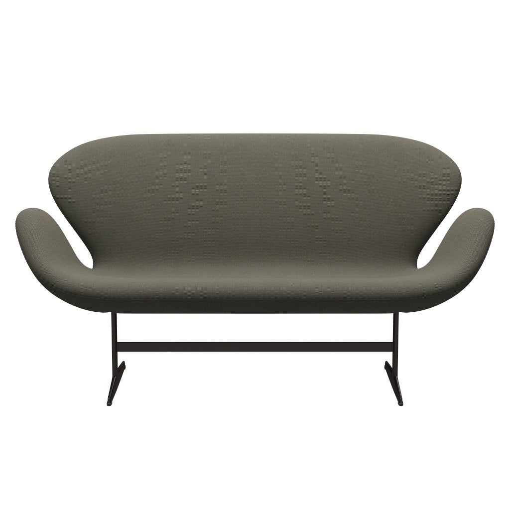 Fritz Hansen Svan soffa 2-personers, brun brons/steelcut trio grå/grön
