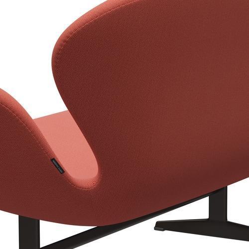 Fritz Hansen Svan soffa 2-personers, brun brons/steelcut trio rosa/orange