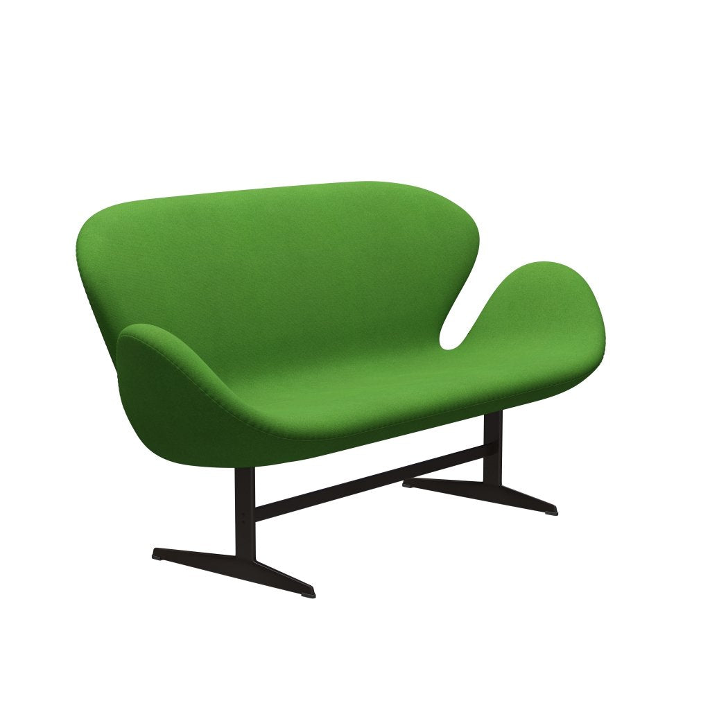 Fritz Hansen Svan soffa 2-personers, brun brons/tonus klar grön