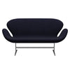 Fritz Hansen Svan soffa 2-sits, satin polerad aluminium/divina md mörk marin