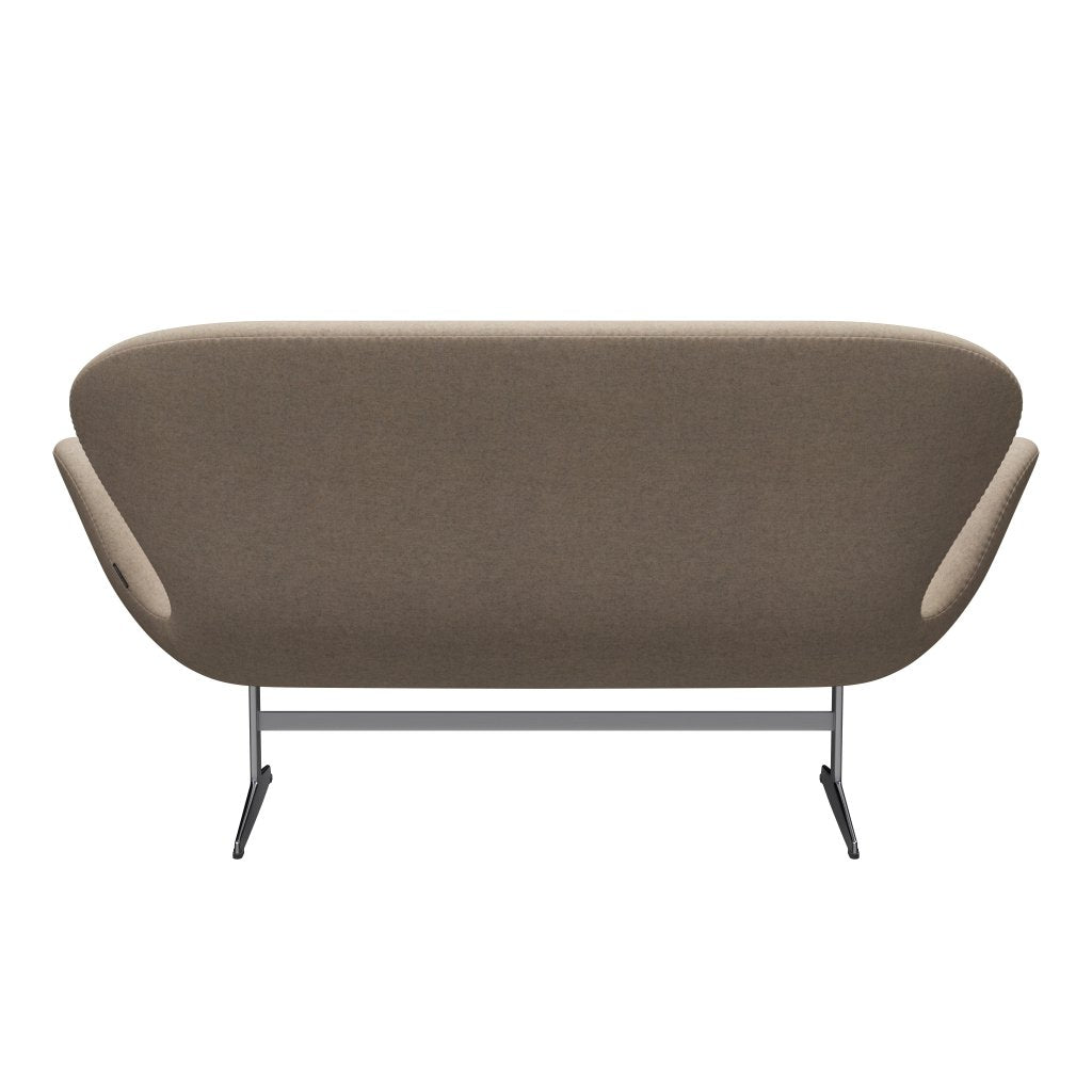 Fritz Hansen Svan soffa 2-sits, satin polerad aluminium/divina md varm sand
