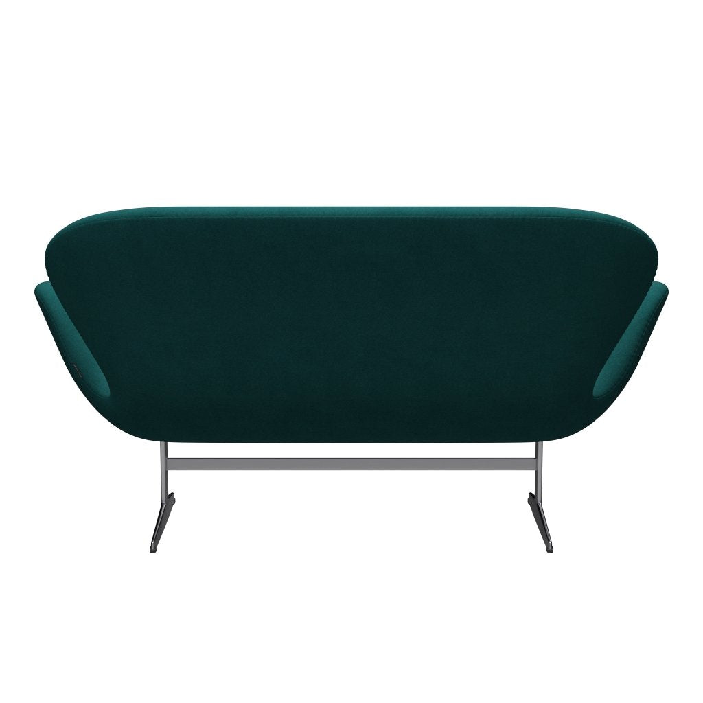 Fritz Hansen Svan soffa 2-sits, satin polerad aluminium/divina melange korallgrönsaker