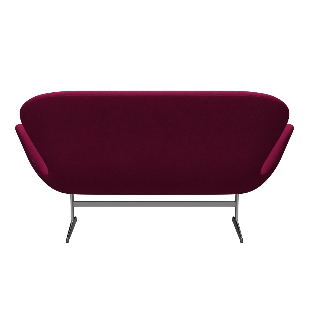 Fritz Hansen Svan soffa 2-person, satin polerad aluminium/divina melange läppstift rosa