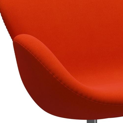 Fritz Hansen Svan soffa 2-sits, satin polerad aluminium/divina orange/röd