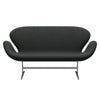 Fritz Hansen Svan soffa 2-sits, satin polerad aluminium/fiord kol multi