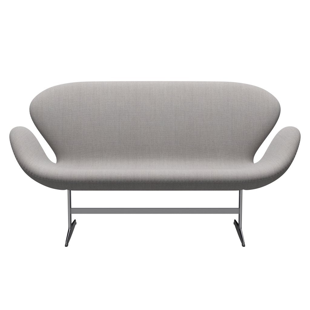 Fritz Hansen Svan soffa 2-sits, satin polerad aluminium/fiord sten/sten