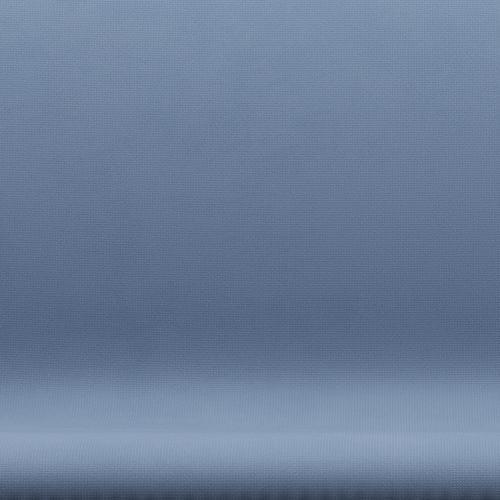 Fritz Hansen Svan soffa 2-sits, svart lackerad/berömmelse grå blå